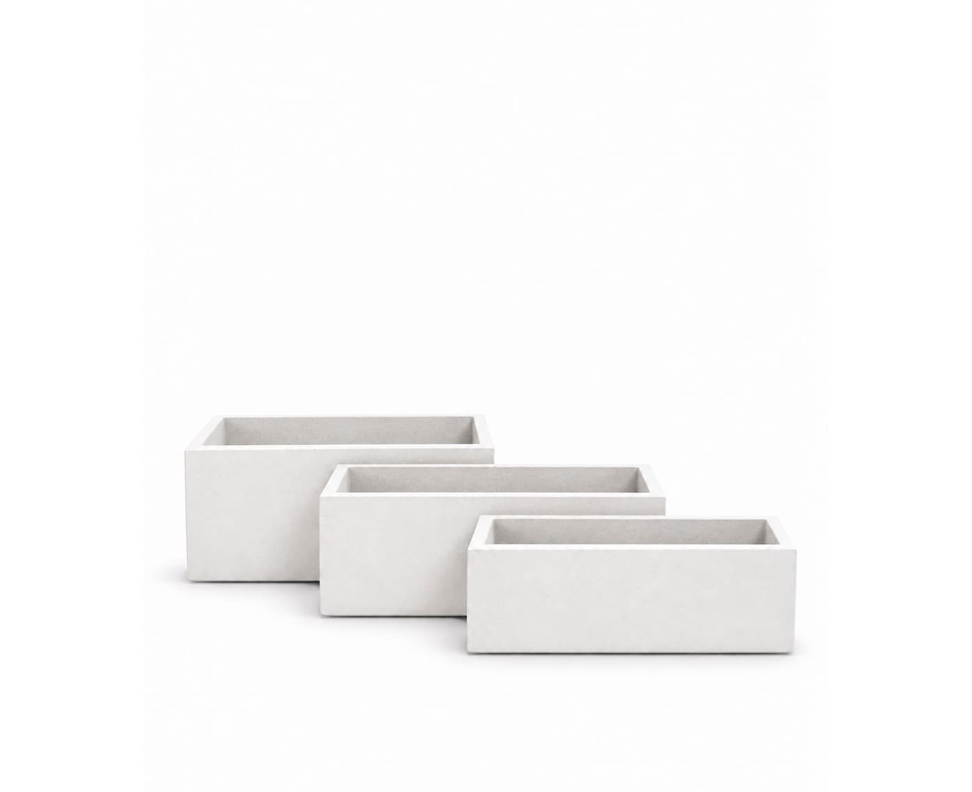 Vertex Rectangular Short Planter 3