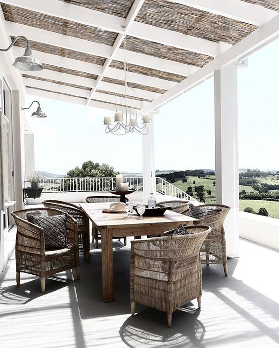 25 Inspirational Ideas to Create a Luxury Resort Style Backyard, communal table