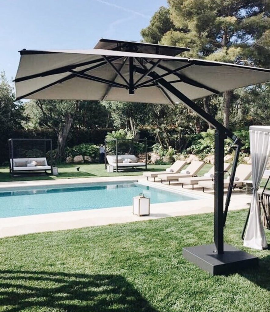 poolside patio cantilever umbrella high end