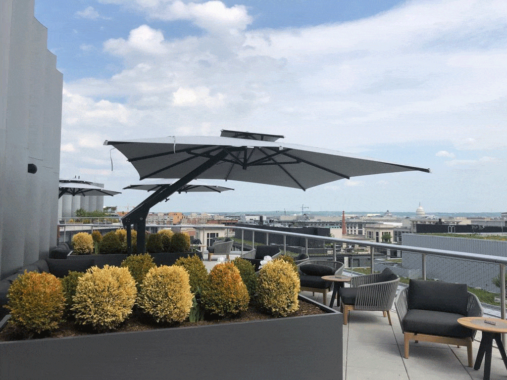 hotel cantilever umbrella